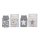 Taschenwärmer Sterne weiß-grau Strickbezug (4er Set) Handwärmer wiederverwendbar - Wichtelgeschenk - Taschenheizkissen