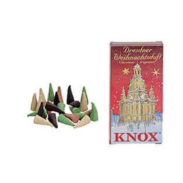 Knox Räucherkerzen / Räucherkegel Dresdner Weihnachtsduft (24 Stück)