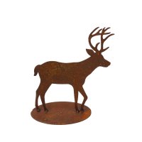 Dekofigur im Rost Design Hirsch, H: 20 cm - Rostfigur...