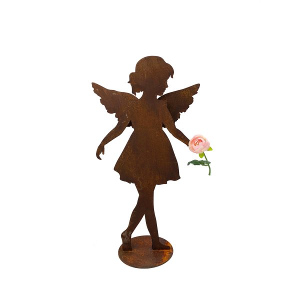Dekofigur im Rost Design Engel Anna Lisa, H: 52 cm - Rostfigur für den Garten, Gartendeko