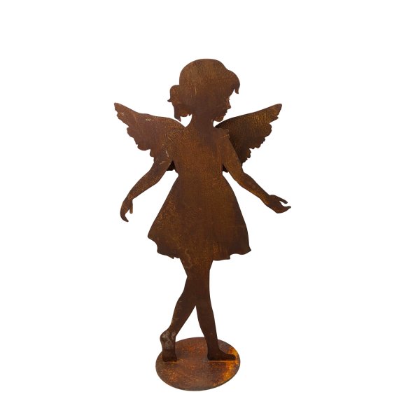 Dekofigur im Rost Design Engel Anna Lisa, H: 52 cm - Rostfigur Weihnachten für den Garten, Gartendeko