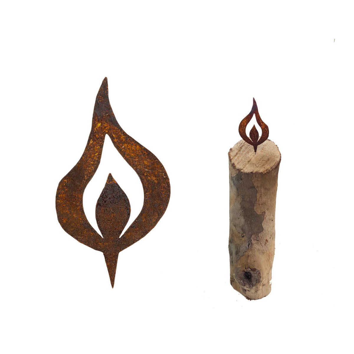 Kerzenflamme Mit Spiess H 10 Cm Rostdeko Rost Flamme Deko Brennho 1 95