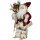 Große Weihnachtsmann Figur auf Ski, 30 cm, Santa Deko Figur, Weihnachtsdeko, Schaufenster Deko