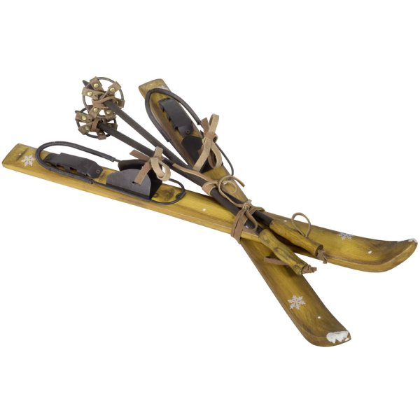 Deko Ski aus Holz 50 cm - Nostalgie Ski, Winterdeko, Deko Skihütte, Weihnachtsdeko