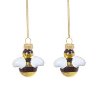 Baumschmuck kleine Biene 2er Set -  Geschenk für...