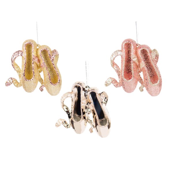 Baumschmuck Ballett Schuhe 3er Set Ballerina - Weihnachtsdeko, Christbaumkugel Ballettschuhe