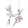 Baumschmuck Ballerina rose-silber (2er Set) - Ballett Weihnachtsdeko, Christbaumkugel, Weihnachten