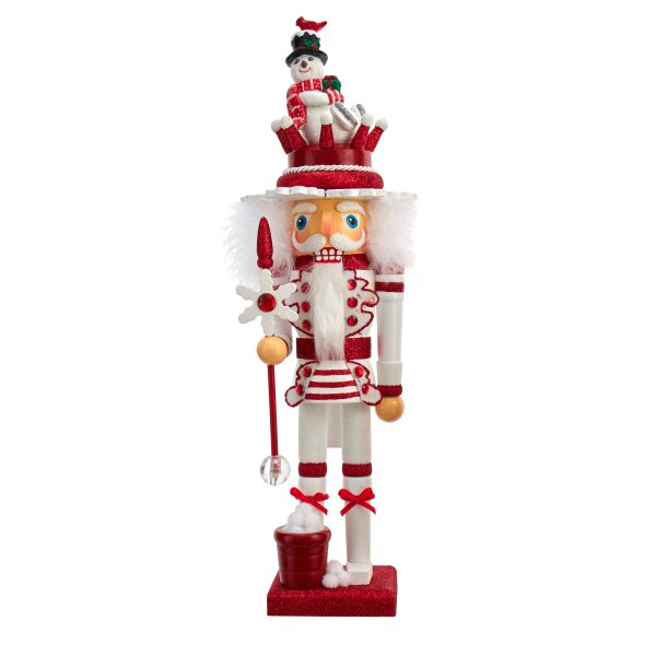 Nussknacker Weihnachten mit Schneemann Hut  H: 45 cm - Hollywood Nutcrackers Collection Snowman Sammlerstück