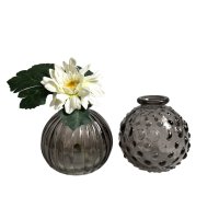 Glasvase Jive, Vase smoke, H: 8,5 cm (2er Set) -  kleine...