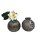 Glasvase "Jive", Vase smoke, H: 8,5 cm (2er Set) -  kleine Vasen, Blumenvase, Tischdekoration, Deko Hochzeit