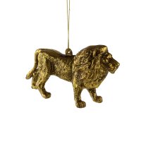 Hänger Löwe gold, Baumschmuck Afrika Tiere,...