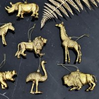 Hänger Löwe gold, Baumschmuck Afrika Tiere,...