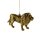 Hänger Löwe gold, Baumschmuck Afrika Tiere - Baumkugel, Weihnachtsdeko, Christbaumkugel