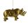 Hänger Nashorn gold, Baumschmuck Afrika Tiere Rhinozeros - Baumkugel, Weihnachtsdeko, Christbaumkugel