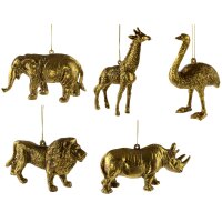 Hänger Safari Tiere gold (9er Set) - Baumschmuck...