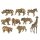 Hänger Safari Tiere gold (9er Set) - Baumschmuck Afrika Tiere, Baumkugel, Weihnachtsdeko, Christbaumkugel