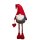 Wichtel Udo rot (bis 120cm) Teleskopbeine & Herz - Weihnachts Deko, Weihnachtswichtel, Gnom