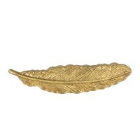 Möbelknopf Feder gold - Schubladenknopf Landhaus,...