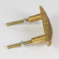 Möbelknopf Feder gold - Schubladenknopf Landhaus,...