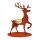 Rost Hirsch mit Teelichthalter, H: 19 cm - Rostfigur, Weihnachten, Landhaus Deko
