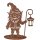Rostfigur Wichtel mit Laterne, H: 43 cm - Rost Design, Weihnachten, Gartendeko