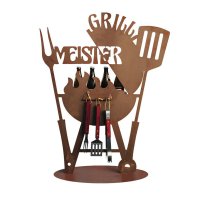XXL Grillständer Grillmeister, Männergeschenk, BBQ...