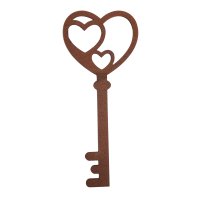 Deko Schlüssel Herz, Rost Design, Herzschlüssel L: 18 cm