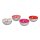 Schwimmschale (4er Set) - Teelichthalter metallic rosa, pink, rot, silber 15x8 cm, Schwimmkerze