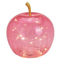 Dekoleuchte Apfel (S) Glas, Rosa, Apfel Lampe mit LED...