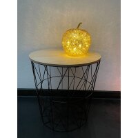 Dekoleuchte Apfel (S) Glas, Gold, Apfel Lampe mit LED...