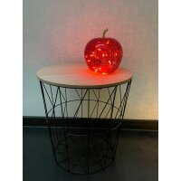 Dekoleuchte Apfel (S) Glas Rot,  Apfel Lampe mit LED...