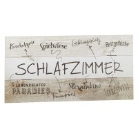 Holzschild Schlafzimmer, Plankenschild Wandbild mit...