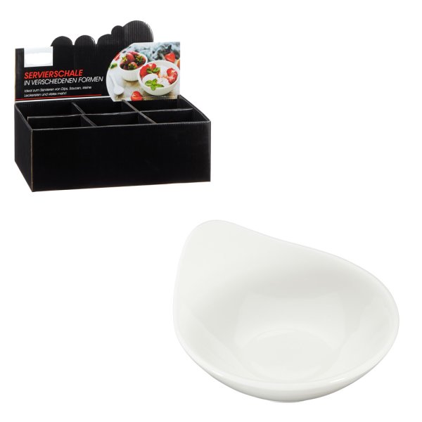 48er Set Servierschale Blatt - Porzellan Schale, Dipschale, Saucenschale, Olive, Dip