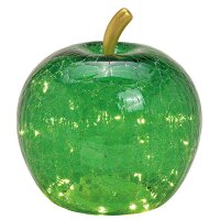 Dekoleuchte Apfel Leuchte (M) Glas, Dunkelgrün,...