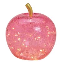 Dekoleuchte Apfel Leuchte (M) Glas, Rosa,  Apfel Lampe...