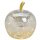 Dekoleuchte Apfel Leuchte (M) Glas, Silber,  Apfel Lampe mit LED Lichterkette, Dekolampe, Tischleuchte, Apfellampe