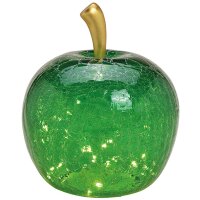 Dekoleuchte Apfel Leuchte (L) Glas, Dunkelgrün,...