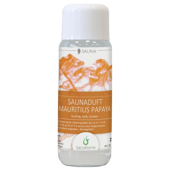 Saunaduft Mauritius Papaya, Lacoform Sauna Aufguss Konzentrat 250ml, Saunadüfte für Zuhause