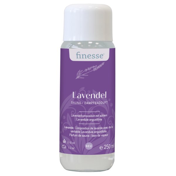 Saunaduft Lavendel, Finesse Sauna Aufguss Konzentrat 250ml, Saunadüfte für Zuhause