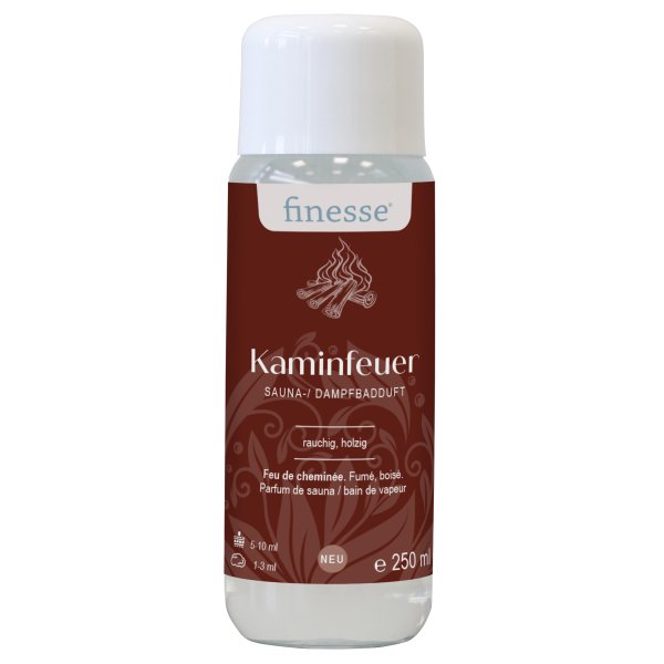 Saunaduft Kaminfeuer, Finesse Sauna Aufguss Konzentrat 250ml, Saunadüfte für Zuhause