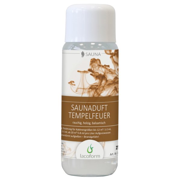 Saunaduft Tempelfeuer, Lacoform Sauna Aufguss Konzentrat 250ml, Saunadüfte für Zuhause