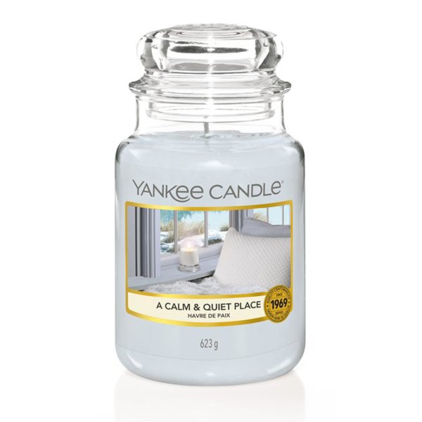 Yankee Candle Duftkerze im Glas (groß) A CALM AND QUIET PLACE - Kerze mit Brenndauer bis zu 150 Stunden