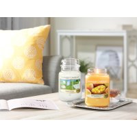 Yankee Candle Duftkerze im Glas (groß) MANGO PEACH SALSA - Kerze mit Brenndauer bis zu 150 Stunden