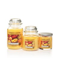 Yankee Candle Duftkerze im Glas (groß) MANGO PEACH SALSA - Kerze mit Brenndauer bis zu 150 Stunden