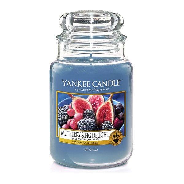 Yankee Candle Duftkerze im Glas (groß) MULBERRY & FIG DELIGHT - Kerze mit Brenndauer bis zu 150 Stunden