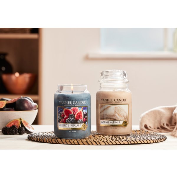 Yankee Candle Duftkerze im Glas (gro) MULBERRY & FIG DELIGHT - Kerze mit Brenndauer bis zu 150 Stunden