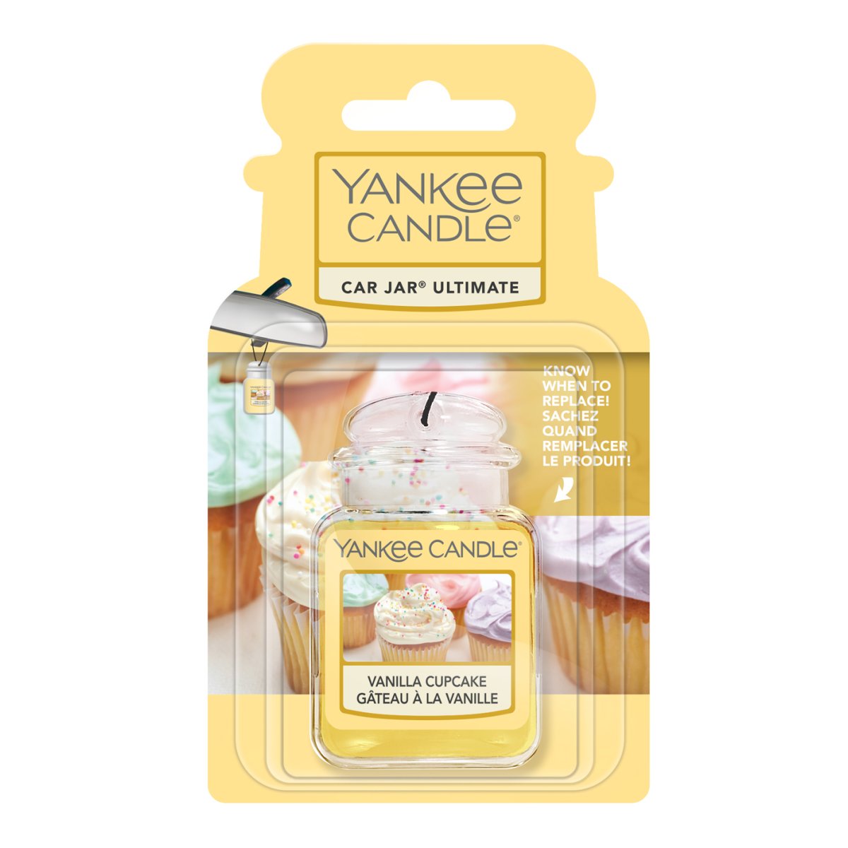 Yankee Candle Autoduft Car Jar, bis zu 4 Wochen Duft, Vanilla