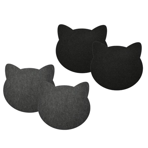 Filz Tischset Katze, 4er Set - Platzmatte Katzenkopf, Platzset, Tischmatte, Filzset