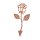 Gartenstecker Rose im Rost Design, Beetstecker H: 40 cm, Rostfigur für den Garten, Gartendeko, Metalldeko