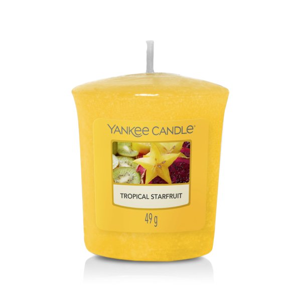 Yankee Candle Votivkerze TROPICAL STARFRUIT - Kerze mit Brenndauer bis zu 15 Stunden